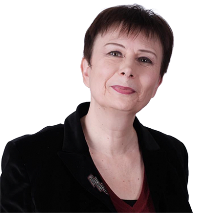 Photo de face de Laurence Patrice, sur fond transparent.